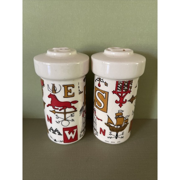 Holt Howard Other - Vintage Holt Howard Salt Pepper Shakers Weathervanes Americana Farmhouse Kitchen
